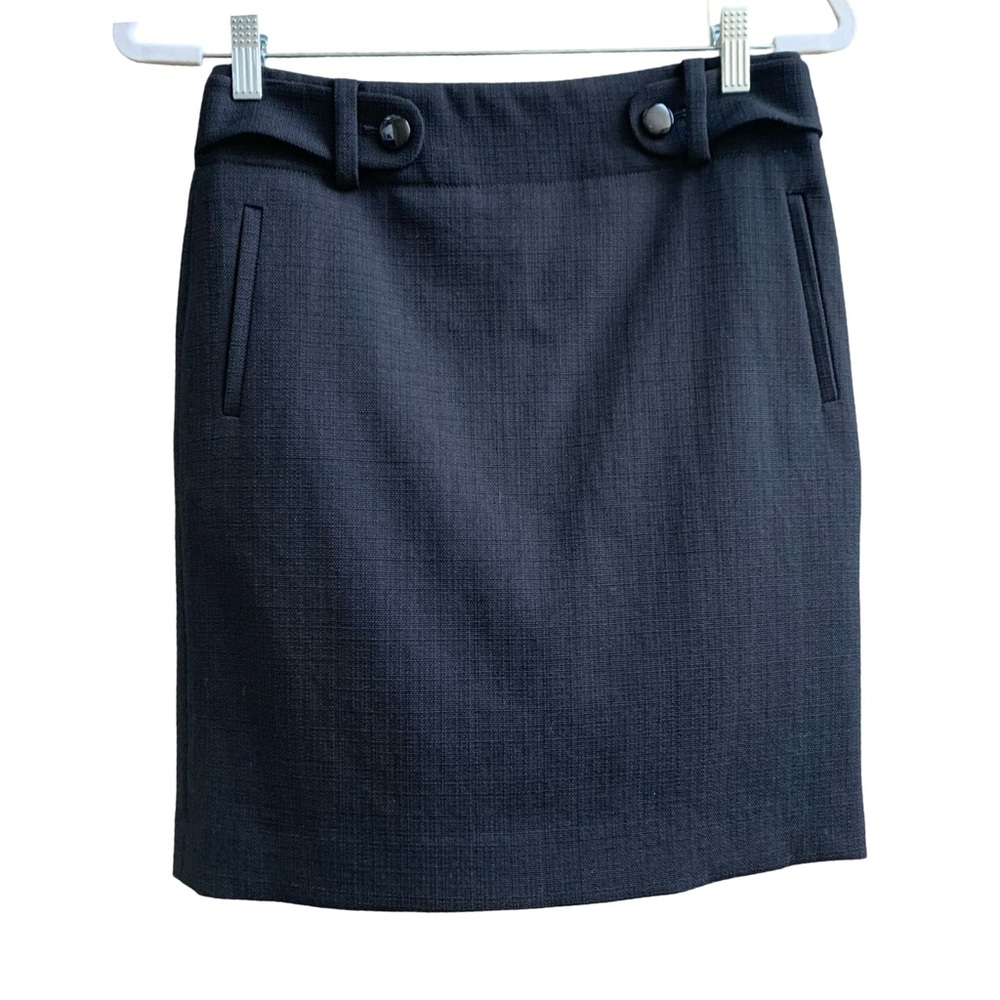 Banana Republic Wool Black Mini Skirt 2
